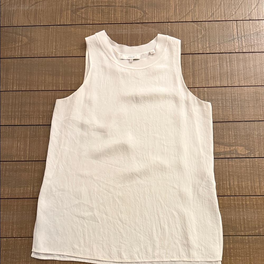 Vince Off-White Sleeveless Blouse